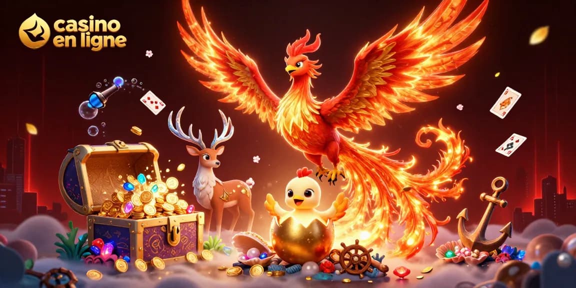 Vivez l'excitation du casino en ligne avec des personnages animés et des éléments de jeu captivants.