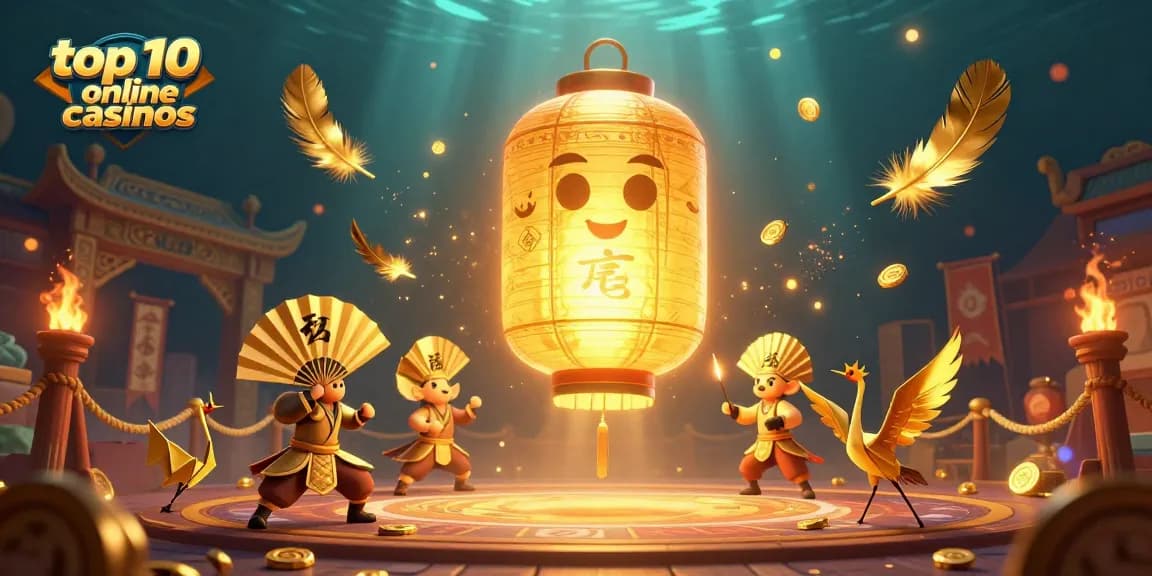 Experience the excitement of the top 10 online casinos in a dynamic 3D casino scene.