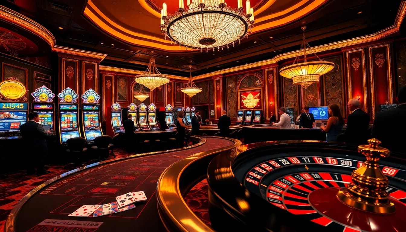 Découvrez l'excitation du casino en ligne Français 2026 avec des tables de jeu vibrantes et une décoration époustouflante.