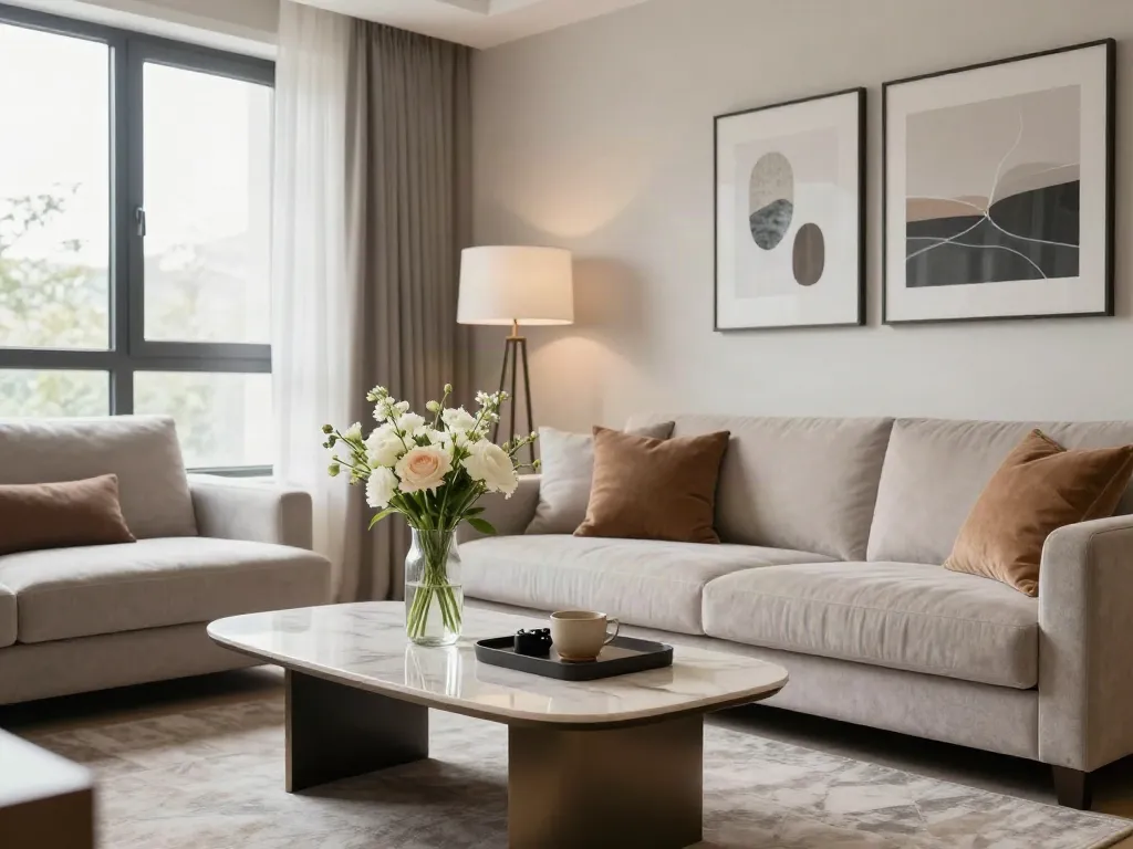 Interior rumah elegan dengan desain modern dan pilihan furnitur dari merahtoto.