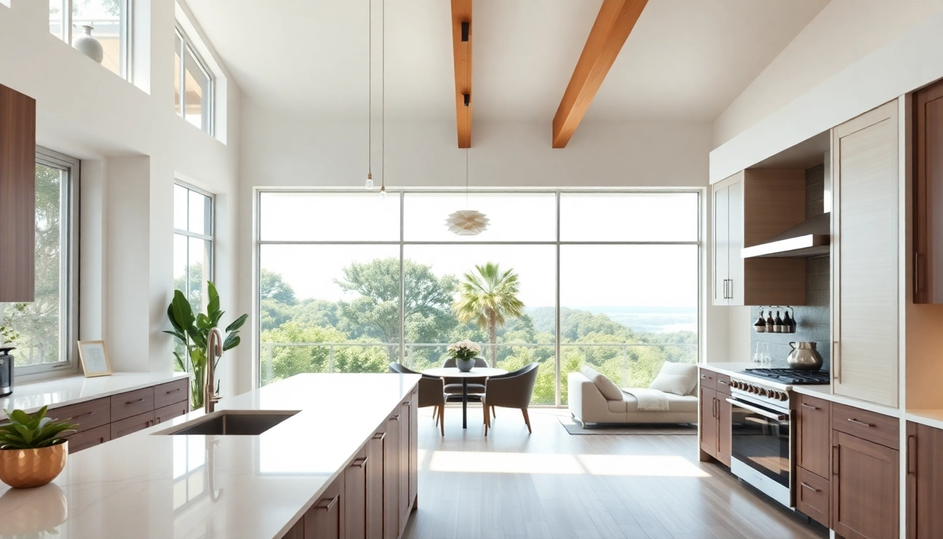 Residential architects for home renovation designing an inviting modern kitchen space with natural light.