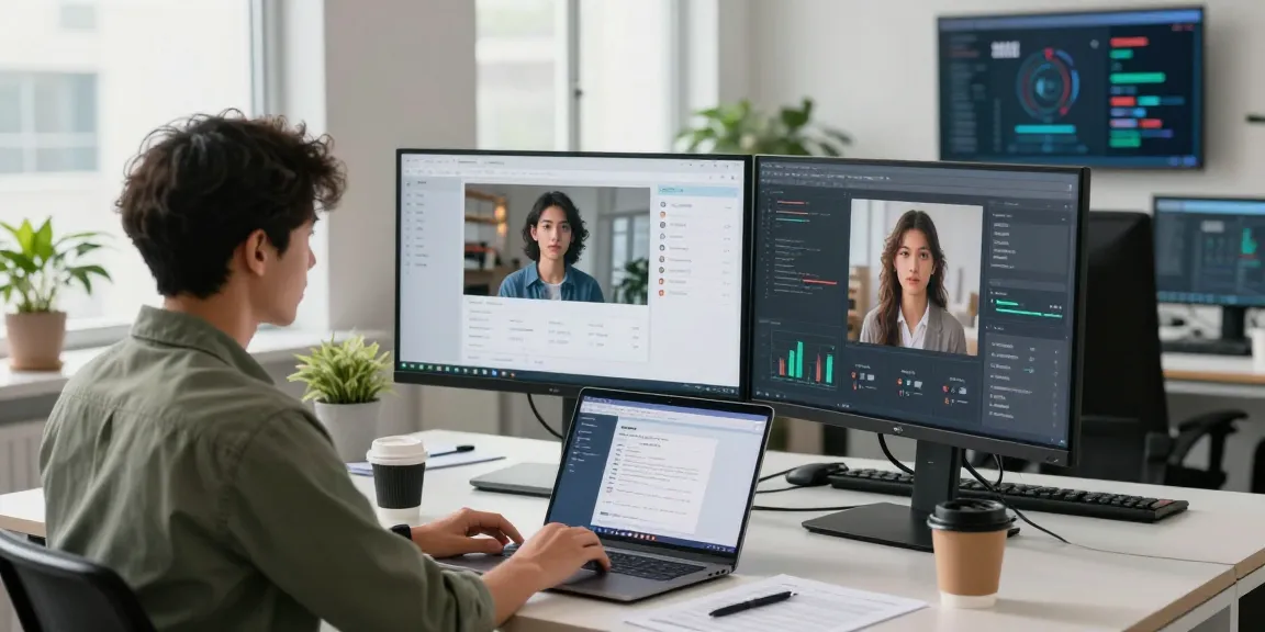 AI detector being used in a tech workspace to analyze AI-generated images and content moderation metrics