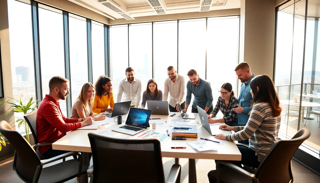 Showcase experts in edmonton web design collaborating on modern projects.
