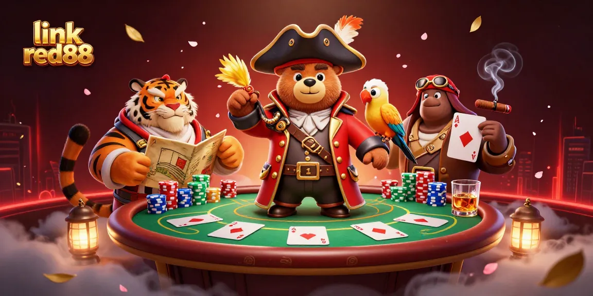 Engage with exciting gaming at link red88, featuring vibrant poker action with animated casino characters.