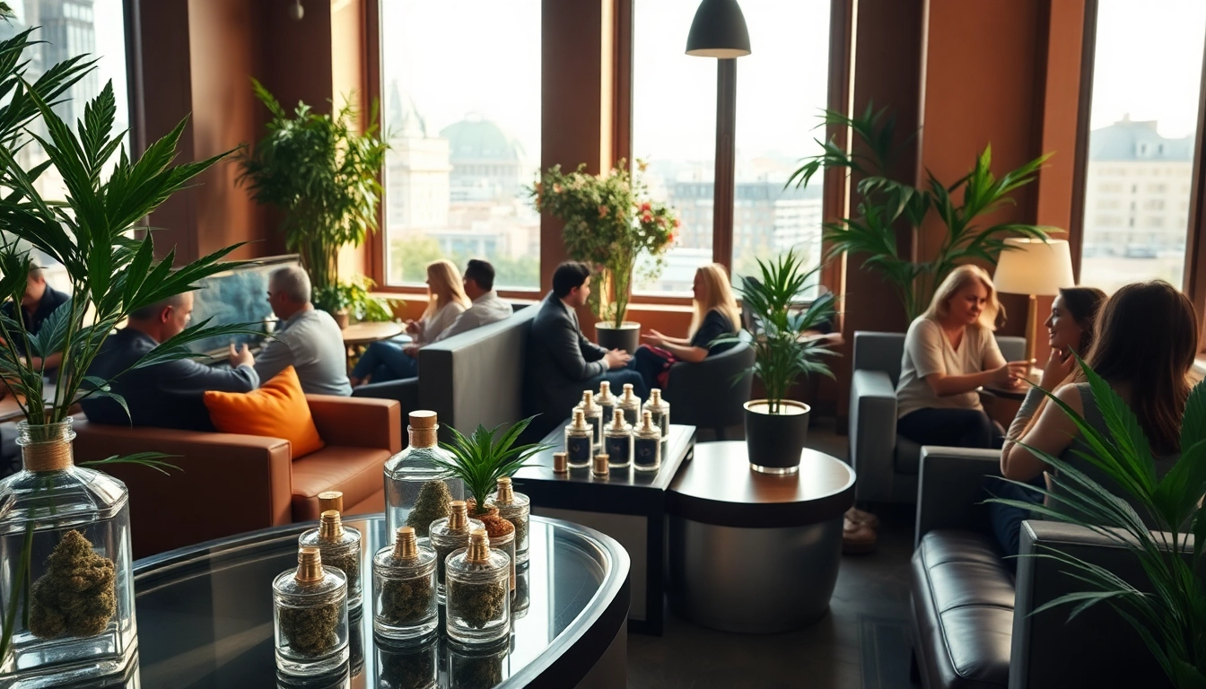 Meltz Cannabis Club Madrid, inviting lounge atmosphere with members enjoying their time.
