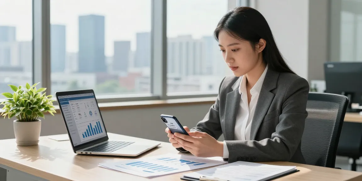 Engaging financial advisor showcasing 소액결제현금화 services in a modern office setting.