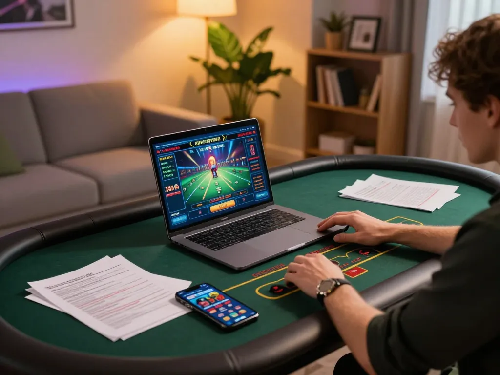 Engaging in strategic online gaming with sunwinapk displayed on laptop screen.