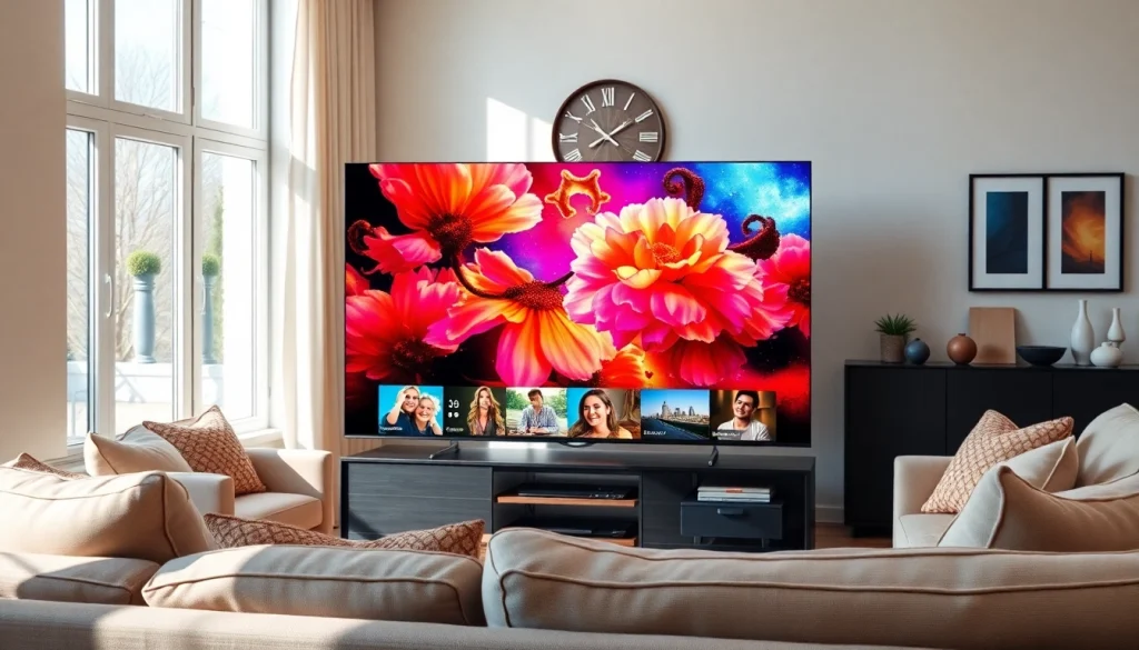 Enjoying streaming on an iron tv in a cozy living room setup with stylish decor.