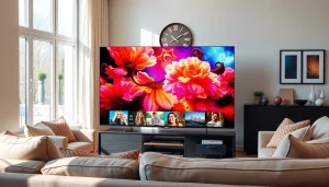 Enjoying streaming on an iron tv in a cozy living room setup with stylish decor.