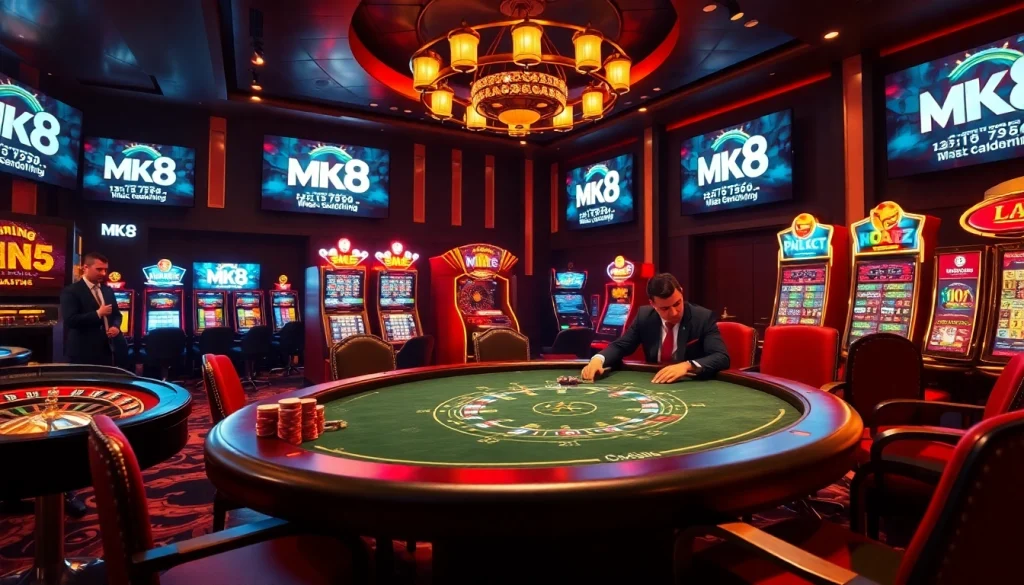 Engaging with high stakes at the MK8 casino table filled with exciting betting opportunities.