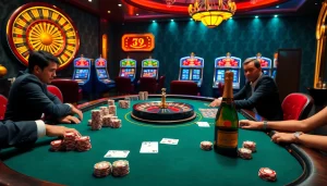 Trải nghiệm sự hồi hộp của cg 79 tại một casino sang trọng với một trò poker có cược cao.