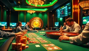 Engage in thrilling gameplay at Nhà Cái 789P with vibrant casino tables and high-stakes excitement.