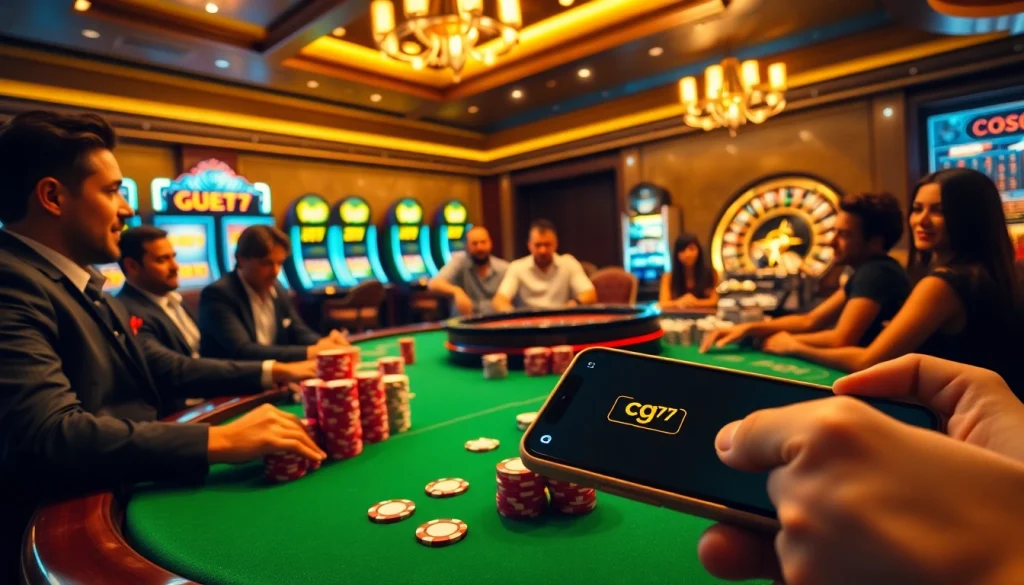 Người chơi thưởng thức poker với mức cược cao tại cg79 casino, đắm chìm trong không khí chơi game đầy hồi hộp.