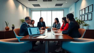 Immigration lawyer Melbourne assisting clients with visa applications in a professional setting