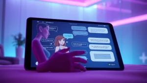 Interactive sex AI chatbot interface engaging users in playful conversations.