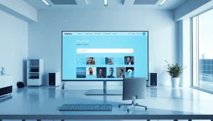 OnlyFans Search interface displayed in a modern workspace, illustrating user-friendly design.