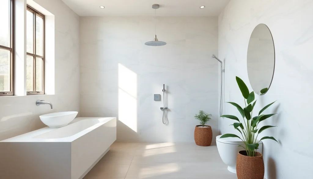 Admire a modern douche à l'italienne with elegant design in a luxurious bathroom.