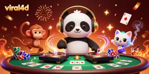 Experience the excitement of viral4d with dynamic 3D characters in a vibrant casino scene.