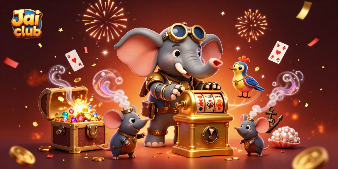 Spin the golden slots at Jai club while enjoying vibrant casino excitement with steampunk characters.