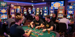 Exciting gameplay at scoarch.org.uk's featured credit card casinos, highlighting Visa and Mastercard usage in a vibrant setting.