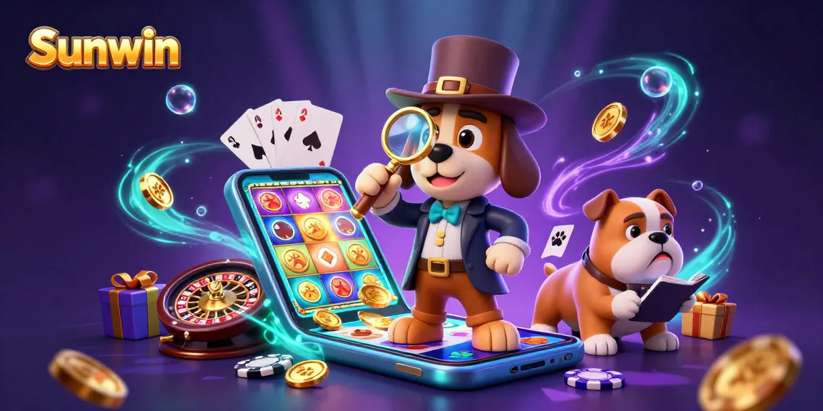 Join Sunwin's thrilling adventure as a detective discovers golden poker chips and vivid casino elements.