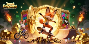 Experience the excitement of the best payout online casinos in australia with vibrant characters and winning elements.