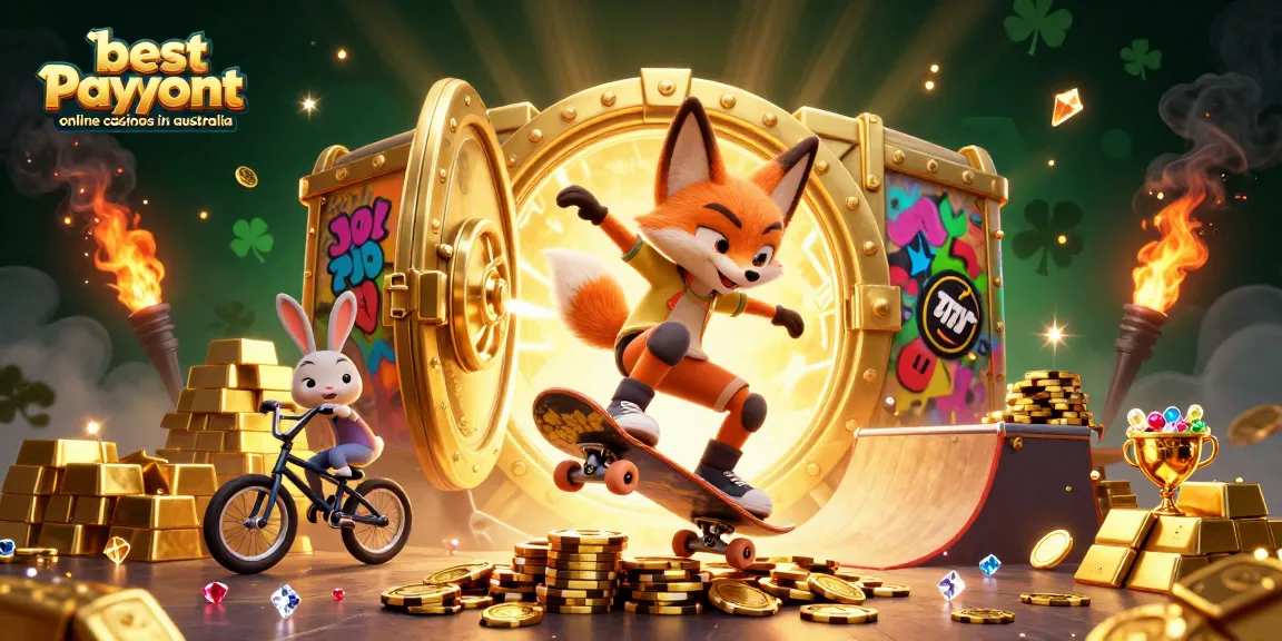Experience the excitement of the best payout online casinos in australia with vibrant characters and winning elements.