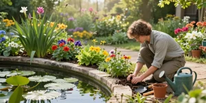 Buy Marginal Pond Plants to enhance your garden with vibrant aquatic flora in a serene pond setting.